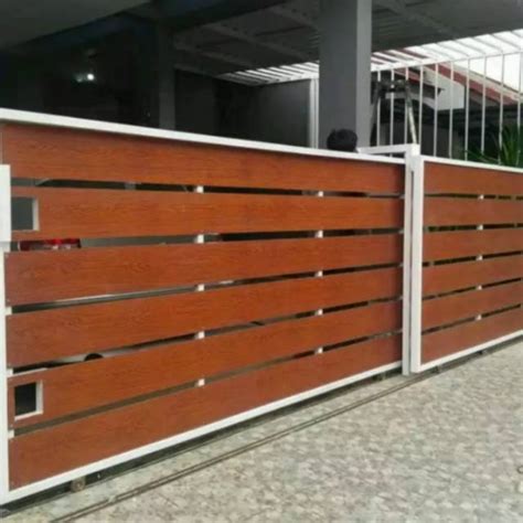 Jual Pagar Pintu Gerbang Bahan Woodplank Grc Motif Kayu Terbaru