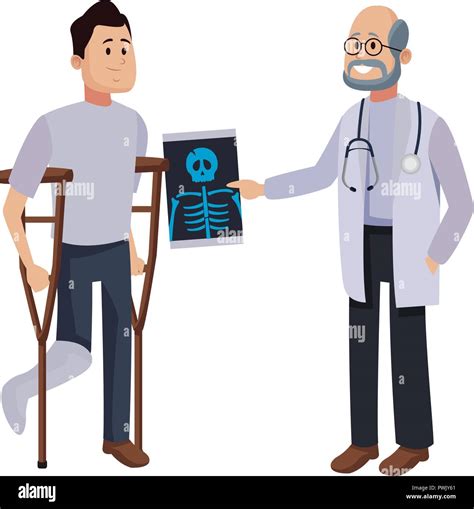 Doctor Talking With Patient Cartoon Vector Illustration Graphic Design