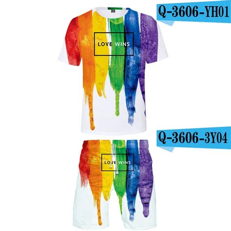 Gay Male Symbol Rainbow Pride Two Piece Outfit Set Queerks