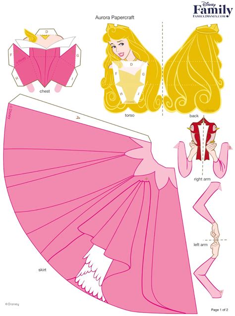 Princesas Disney 3 D Moldes Paper Craft Prinses Knutselen Disney