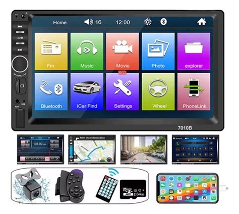 Estéreo Para Auto Mirrorlink Mp5 Táctil Hd7 Con Cámara 64gb Envío gratis