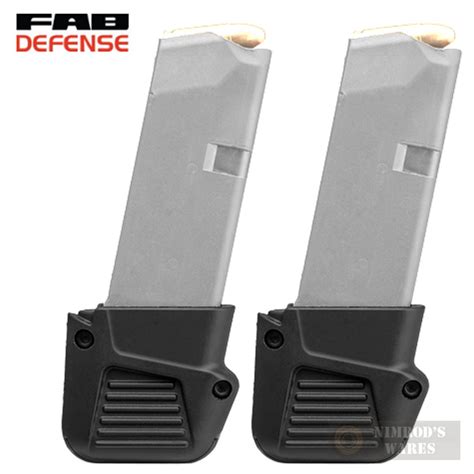 Fab Defense Glock 43 G43 Plus 4 Mag Extension 2 Pack Fx 4310b