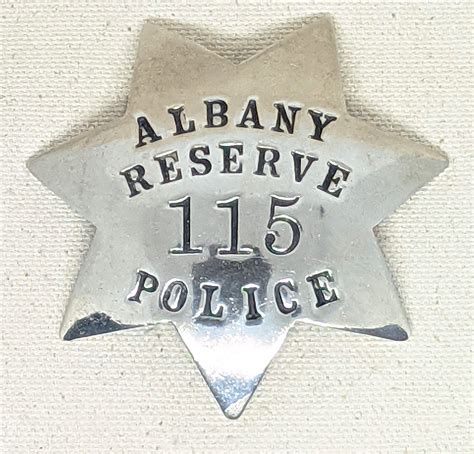 1950s 60s Albany Ca Reserve Police Badge 115 Flying Tiger Antiques