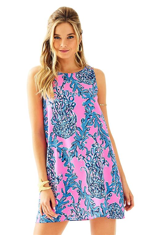 Lilly Pulitzer Jackie Shift Dress In Kir Royal Pink Caught In The Coral