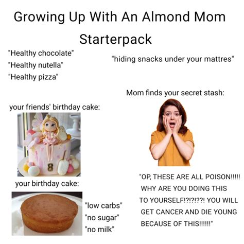 Growing Up With An Almond Mom Starterpack Rstarterpacks Starter