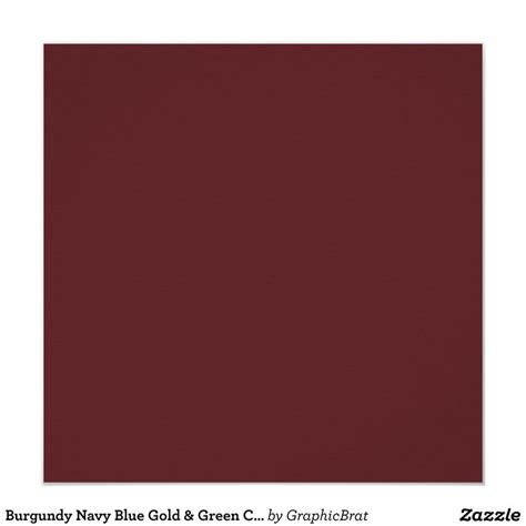 Burgundy Navy Blue Gold And Green Color Palette Card Zazzle Green