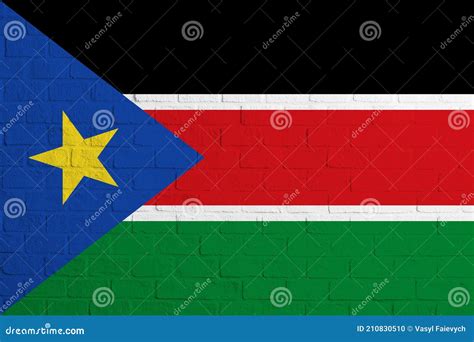 Flag Of South Sudan Brick Wall Texture Of The Flag Of South Sudan