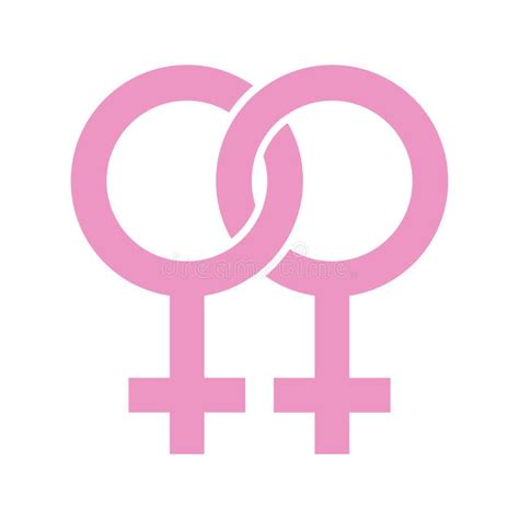 Lesbian Gender Sign Vector Icon Stock Vector Illustration Of