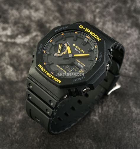 Casio G Shock Ga B2100cy 1adr Casioak Caution Yellow Series Digital Analog Dial Black Resin Band