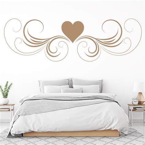 Heart With Swirls Border Love Hearts Wall Stickers Home Decor Art