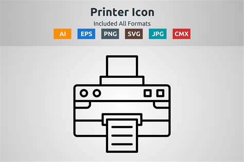 Printer Vector Outline Icon Graphic by abidehtisham198 · Creative Fabrica