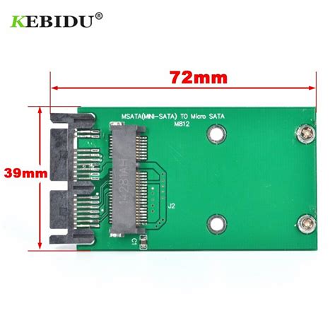 Kebidu Newest Msata To Micro Sata Ssd 18 To 25 Sata Converter