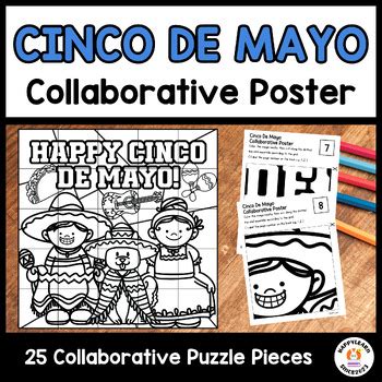 Cinco de Mayo Collaborative Poster – Festive Classroom Puzzle for Kids 