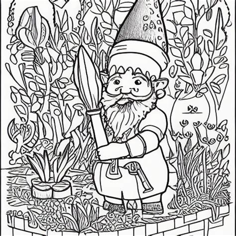 Garden Gnomes Coloring Book · Creative Fabrica