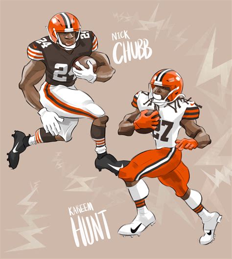 Nick Chubb & Kareem Hunt Illustration on Behance