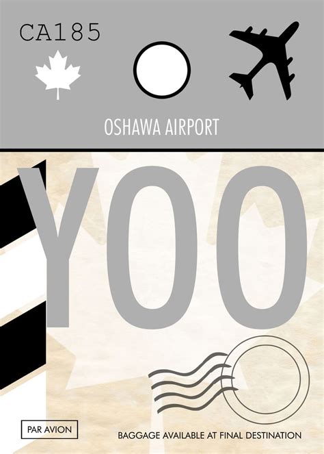 'AIRPORT CODE Oshawa' Poster, picture, metal print, paint by Atomic ...