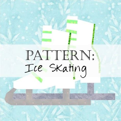 Ice Skates Quilt Block Ice Skating Hockey Quilt Pattern Etsy Ice