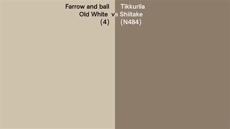 Farrow And Ball Old White 4 Vs Tikkurila Shiitake N484 Side By Side