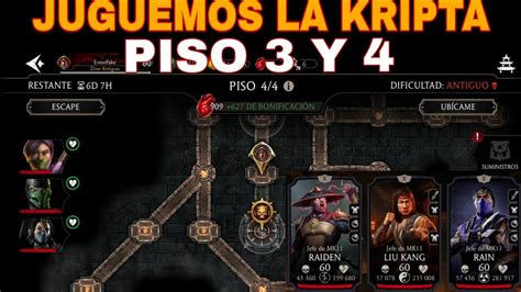 JUGUEMOS LA KRIPTA PARTE 2 PISOS 3 Y 4 MORTAL KOMBAT MOBILE YouTube