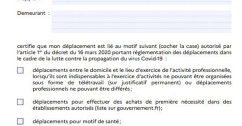 Coronavirus L Attestation De D Placement Est Primordiale Et Obligatoire