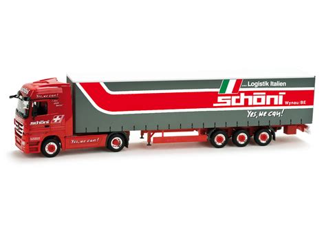 Herpa Mercedes Benz Actros Lh Gardinenplanen Sattlezug Sch Ni Ch