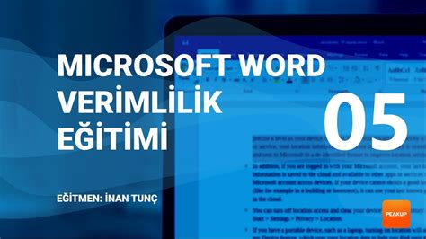 Word Verimlilik E Itimi Word Program Nda Belgeye Sayfa Sonu Ve B L M