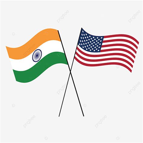 Usa Flag Waving Vector Hd Images India Usa Waving Flag Together On