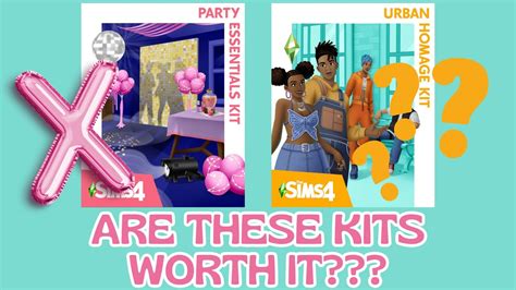 Should You Buy The New Sims 4 Kits Urban Homage And Party Essentials Kit Review Youtube