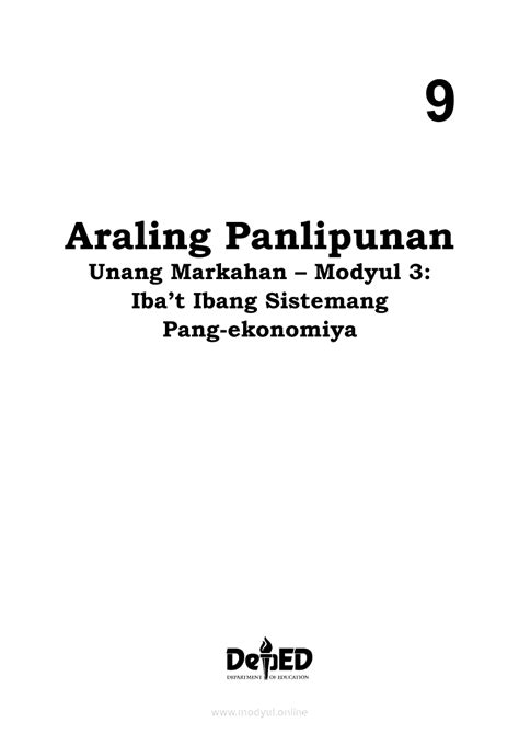 Grade 9 Araling Panlipunan Module Hot Sex Picture