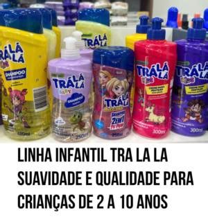 Linha infantil trá lá lá shampoo e condicionador em lençóis paulista