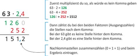 Multiplikation mit Dezimalzahlen Mathematik Übungen Matheaufgaben