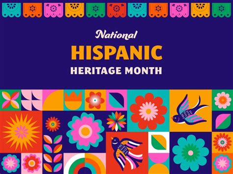 National Hispanic Heritage Month Celebration Vector Image