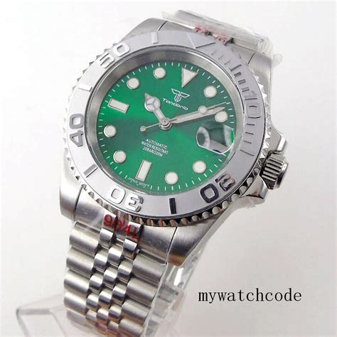 85b Tandorio 40mm Automatic Men S Diving Watch 24 Jewels Nh35a Green