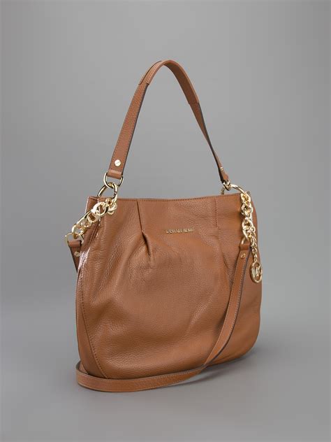 Lyst Michael Michael Kors Bedford Large Shoulder Bag In Brown