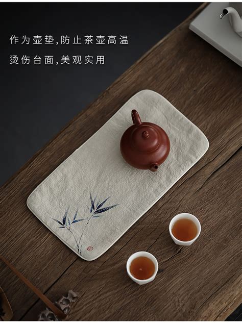 茶巾布中式双面强吸水加厚茶几茶桌布手工彩绘禅意毛巾养壶布 阿里巴巴