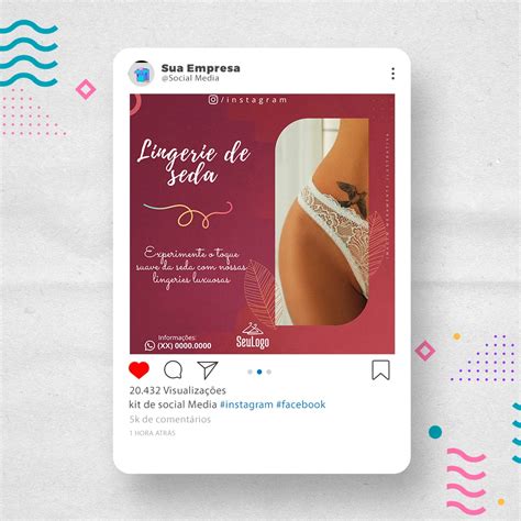Kit De Social Media Posts Prontos Para Venda De Lingerie E Roupa Ntima No Canva Legendas