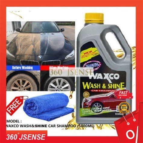 Free Sponge Waxco Wash Shine Car Shampoo Ml Lazada