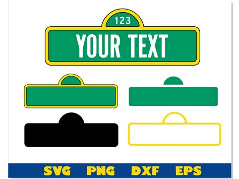 Personalized Sesame Street Sign Template