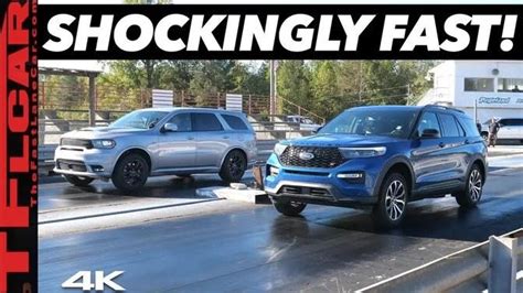 Ford Explorer St Vs Dodge Durango Srt Drag Race Can A Tune Beat