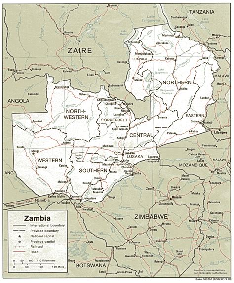 Detailed Political And Administrative Map Of Zambia Zambia Detailed