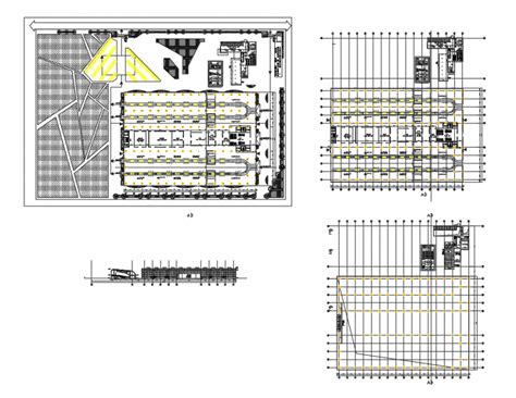 Auto Mobile Assembly Plant Section Site Plan And Layout Plan Details