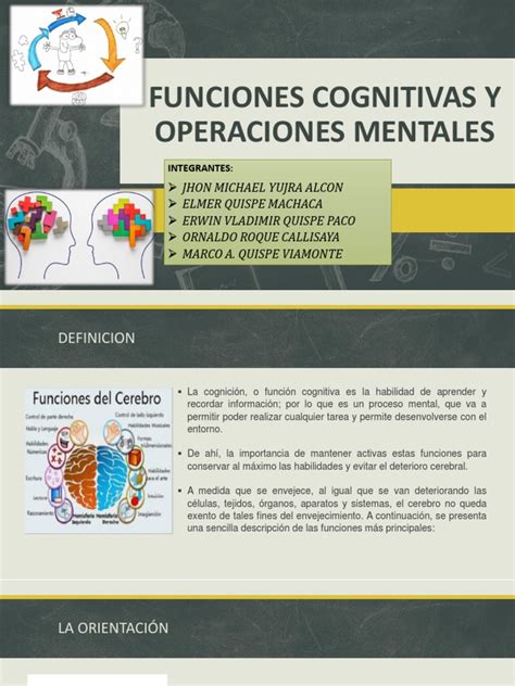 Funciones Cognitivas Operaciones Mentales Pdf Memoria Atención