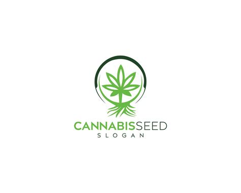 Fresh Cannabis Seeds Vector Logo Design Vector Art At Vecteezy