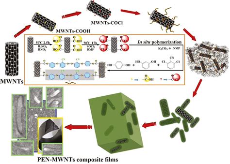 Schematic Illustration Of The Preparation Of Pen Mwnt Composite Films