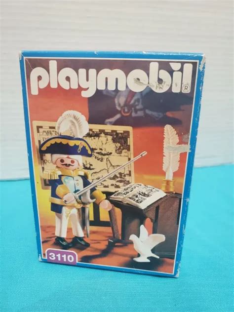 Playmobil Captain Admiral Avec Cartes Lot Pirate Vintage Neuf