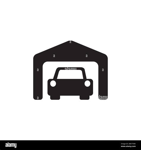 Flat Roof Garage Stock Vector Images Alamy