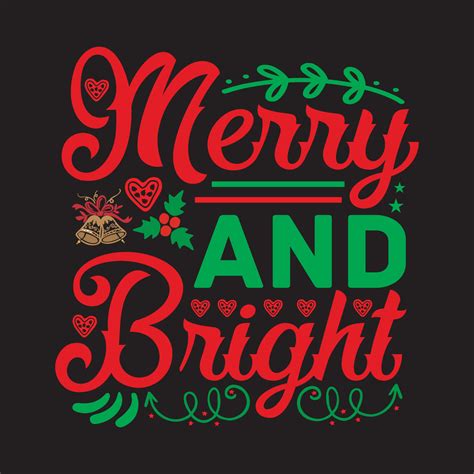 Merry And Bright 13047001 Vector Art At Vecteezy