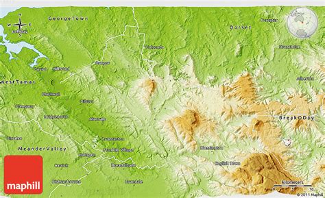 Physical 3D Map of Launceston