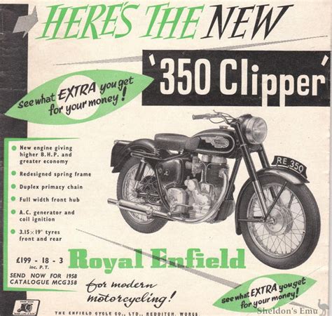 Royal Enfield 1958 350 Clipper