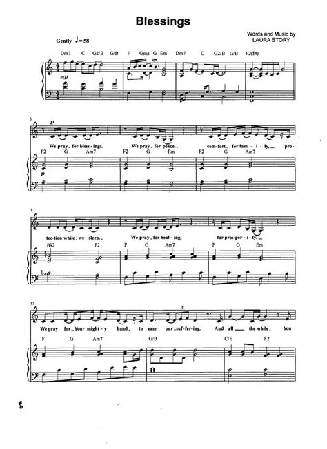 Laura Story Blessings Sheet Music Download Digital Pdf Christian Song